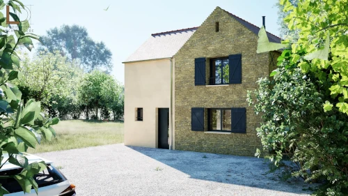 Rendu virtuel du futur pignon après rénovation